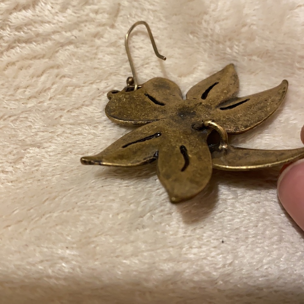 Lucky brand earrings flower jewelry real stones - Picture 6 of 6
